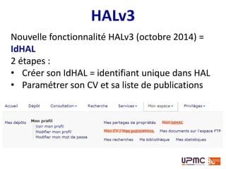 ORCID
“provide an open registry of unique, persistent,
and resolvable person identifiers, coupled with
Web services to enable research data exchange
interoperability through integration of identifiers
into research data systems and workflows”
Source : Cochran A. Interview with Laurel Haak of ORCID: Supporting the Efforts with Membership and Integration. The Scholarly Kitchen.
Disponible sur : < http://scholarlykitchen.sspnet.org/2014/09/18/interview-with-laurel-haak-of-orcid-supporting-the-efforts-with-
membership-and-integration/ > (consulté le 17 décembre 2014)
1.Permettre une utilisation
informatique = machine readability
2.Désambiguïser et renforcer l’unicité
3.Permettre de lier et d’intégrer les
données
Objectifs
 