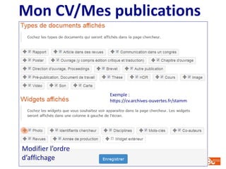 Connecter un ORCID
Exemple : avec un ResearcherID
 