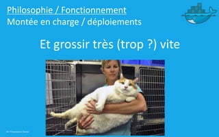 24 | Présentation Docker
Philosophie / Fonctionnement
Montée en charge / déploiements
Et grossir très (trop ?) vite
 