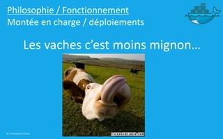 26 | Présentation Docker
Philosophie / Fonctionnement
Montée en charge / déploiements
Les vaches c’est moins mignon…
 
