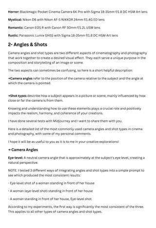 Comprehensive Guide to Camera Angles, Lenses, and Shot Types for ...