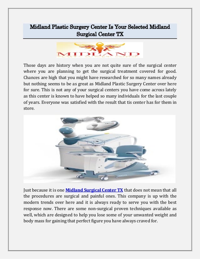 Midland Plastic Surgery Center Is Your Selected Midland Surgical Center TX
