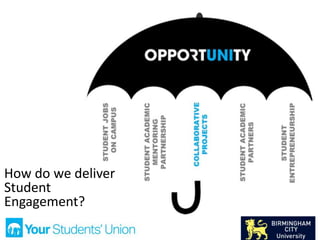 How do we deliver
Student
Engagement?
 