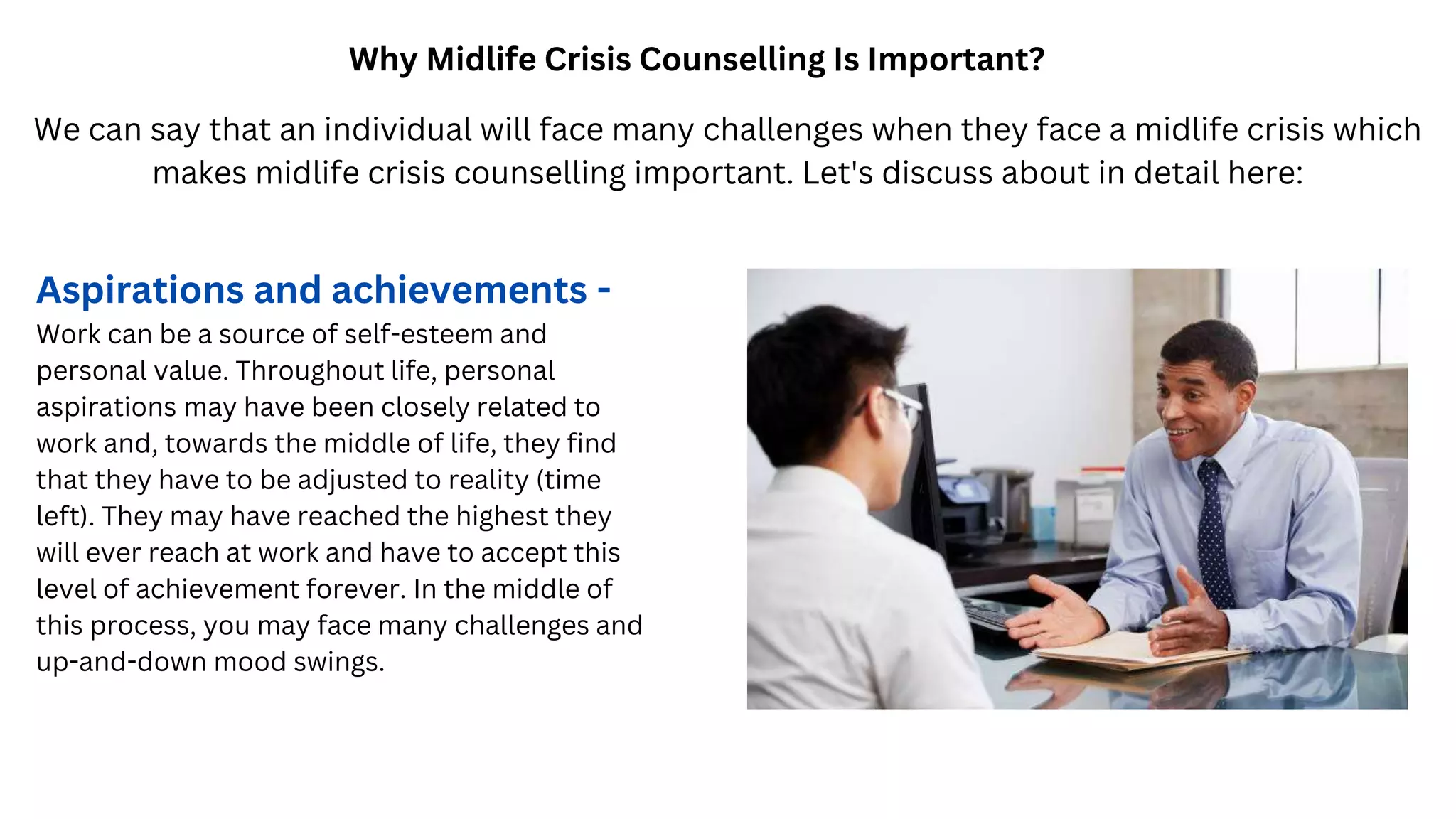 Midlife Crisis Counselling – A Turning Point In Your Life.pptx