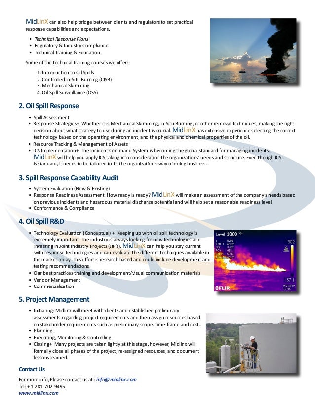 Midlinx oil spill mitigation