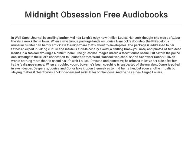 Midnight Obsession Free Audiobooks - 
