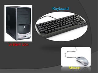 System Box
Keyboard
Mouse
 