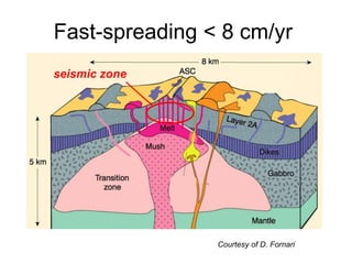 Fast-spreading < 8 cm/yr
seismic zone
Courtesy of D. Fornari
 