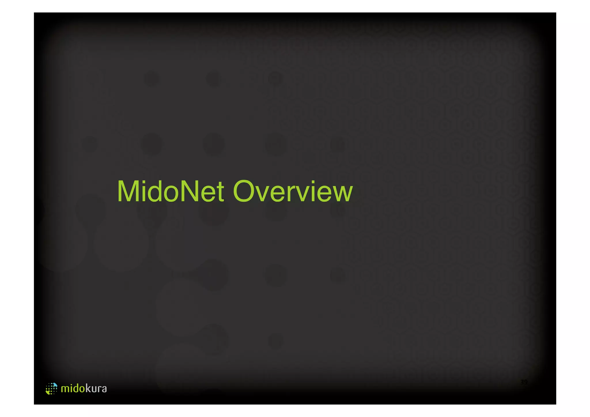39 
MidoNet Overview# 
 
