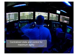 26 
Centralized state and control for 
maximum agility 
 
