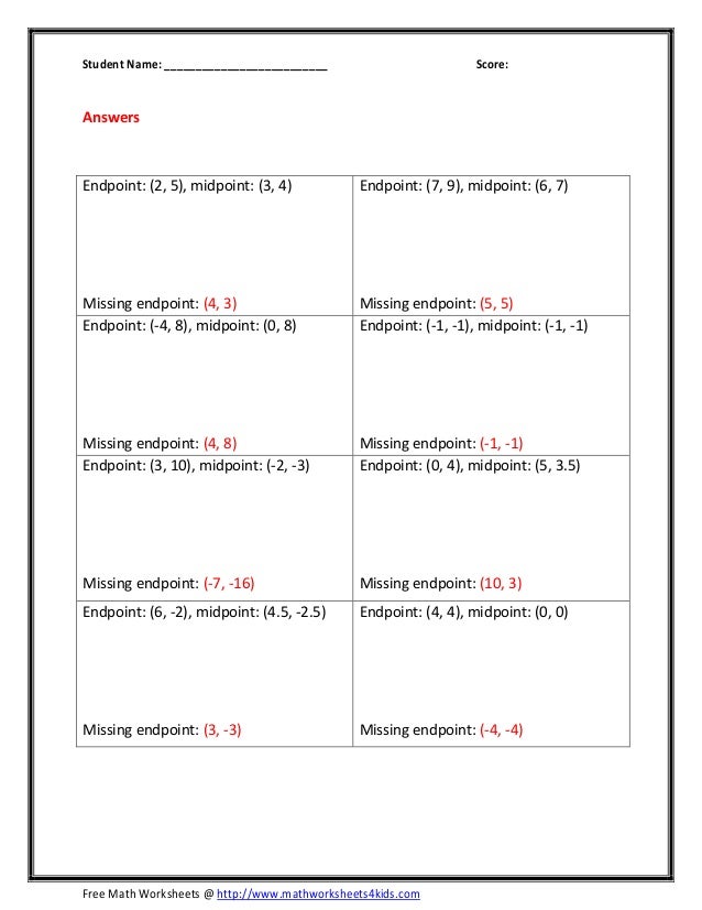 endpoint formula