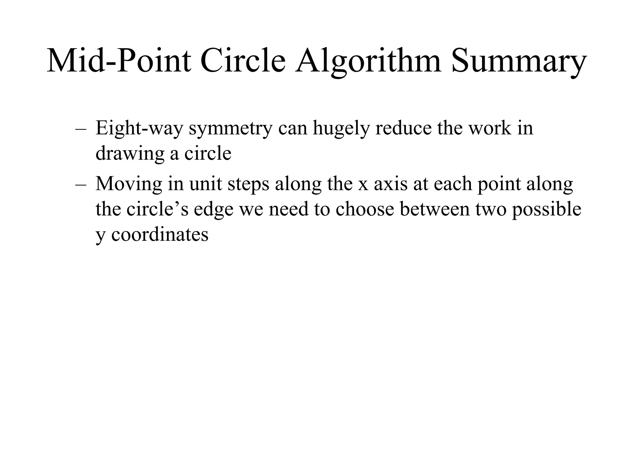 Mid point algorithm pdf