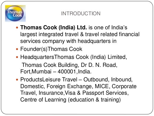 Thomas Cook Organisation Chart