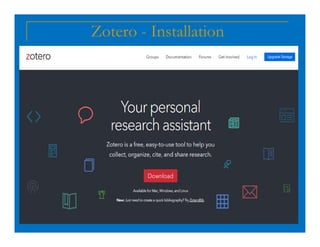 Zotero - Installation
 