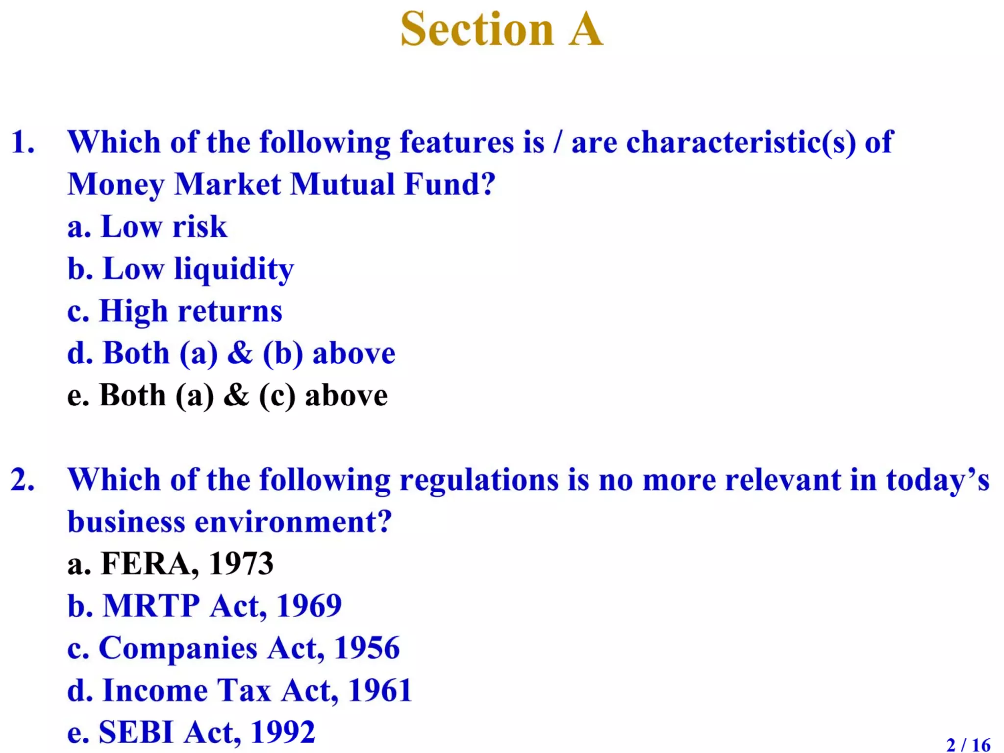 Mid semester exam solutions, 2009