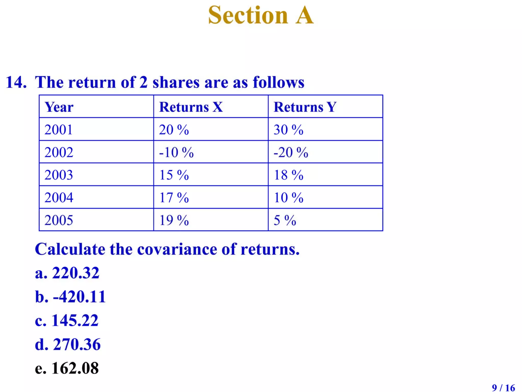 Mid semester exam solutions, 2009