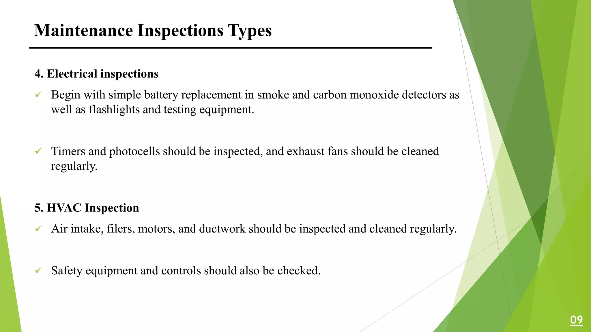 Types of Maintenance Inspections and its importance for the ...