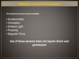 Human Activity Recognition in Android | PPTX