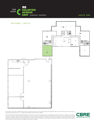 90
  FOR
LEASE
                  EGLINTON
                  AVENUE
                  EAST TORONTO, ONTARIO   SUITE 500



5 T H F LO O R - 1 0 , 8 6 0 S F:




                500
 