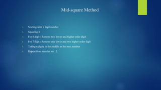 Midsquare method- simulation system | PPTX