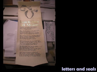 letters and seals
 