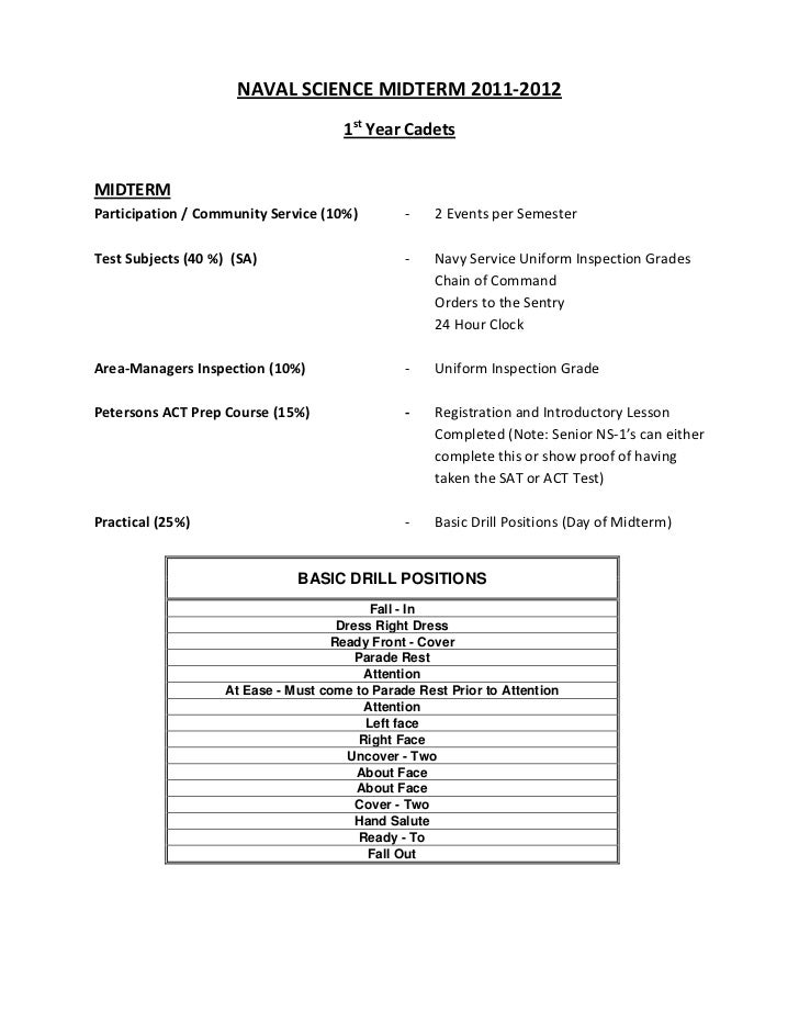 naval science midterm 2012 2013 review sheet navy midterm examples