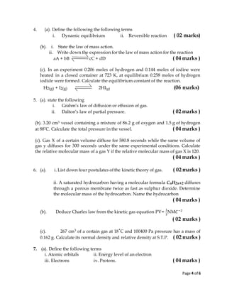 ORGANIC CHEMISTRY QUESTIONS FOR ADVANCED LEVEL STUDENTS | PDF