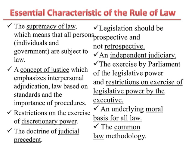 Rule of Law | PPTX | Law