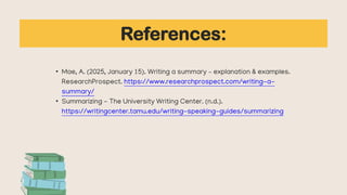 Mastering Summarization Skills for Effective Communication in Medicine ...