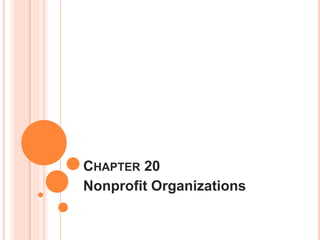 CHAPTER 20
Nonprofit Organizations
 