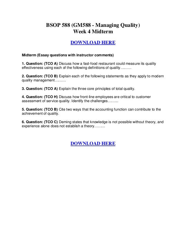 gm 588 managing quality final exam 1 describe the effects that change can have on quality management with respect to employee. gm 588 managing quality final exam 1 describe the effects that change can have on quality management with respect to employee.