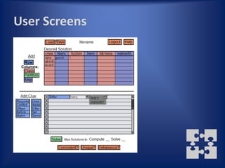 User Screens
 