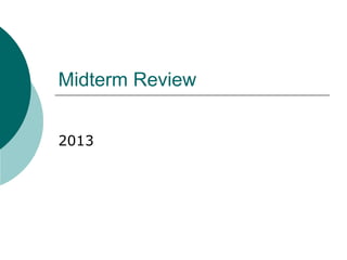 Midterm Review


2013
 