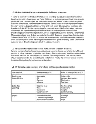 Mts Process. Examples midterm MGT311 | PDF