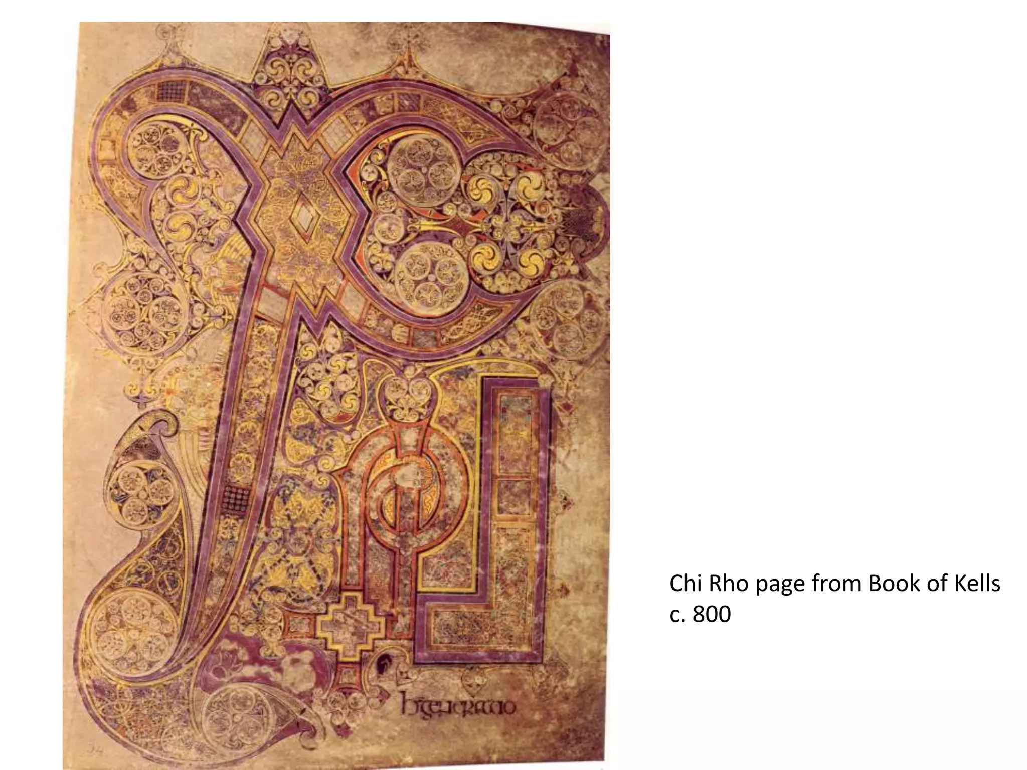 Chi Rho page from Book of Kellsc. 800