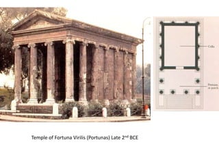 Temple of Fortuna Virilis (Portunas) Late 2nd BCE
 