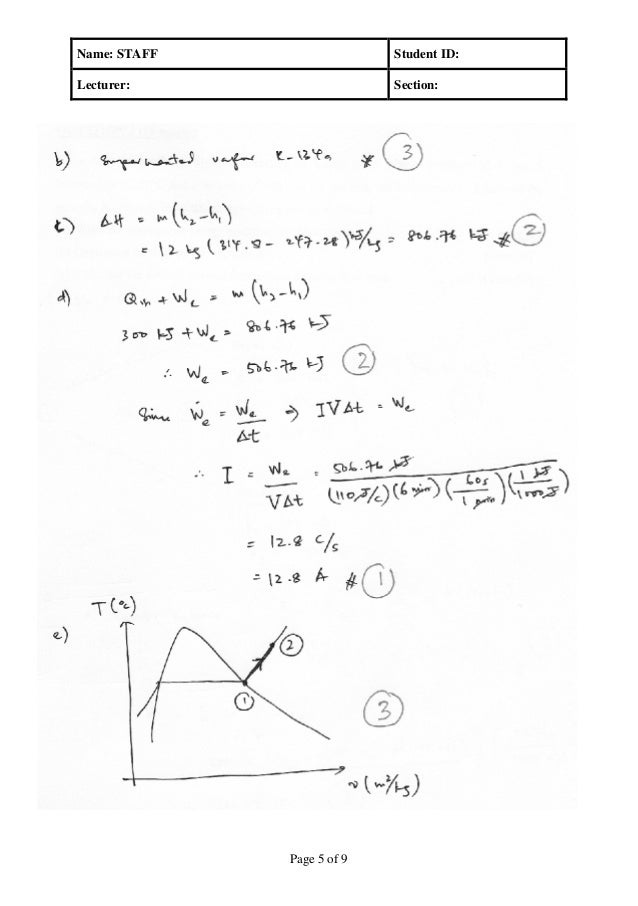 test 134a pressure system Midterm thermodynamics sem test 1