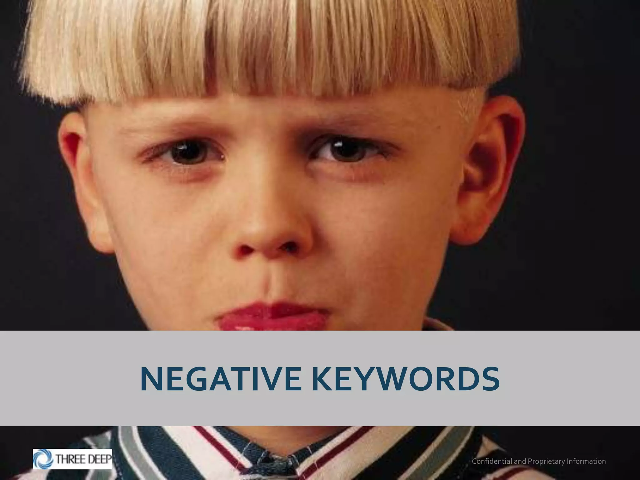 NEGATIVE KEYWORDS

               Confidential and Proprietary Information
 