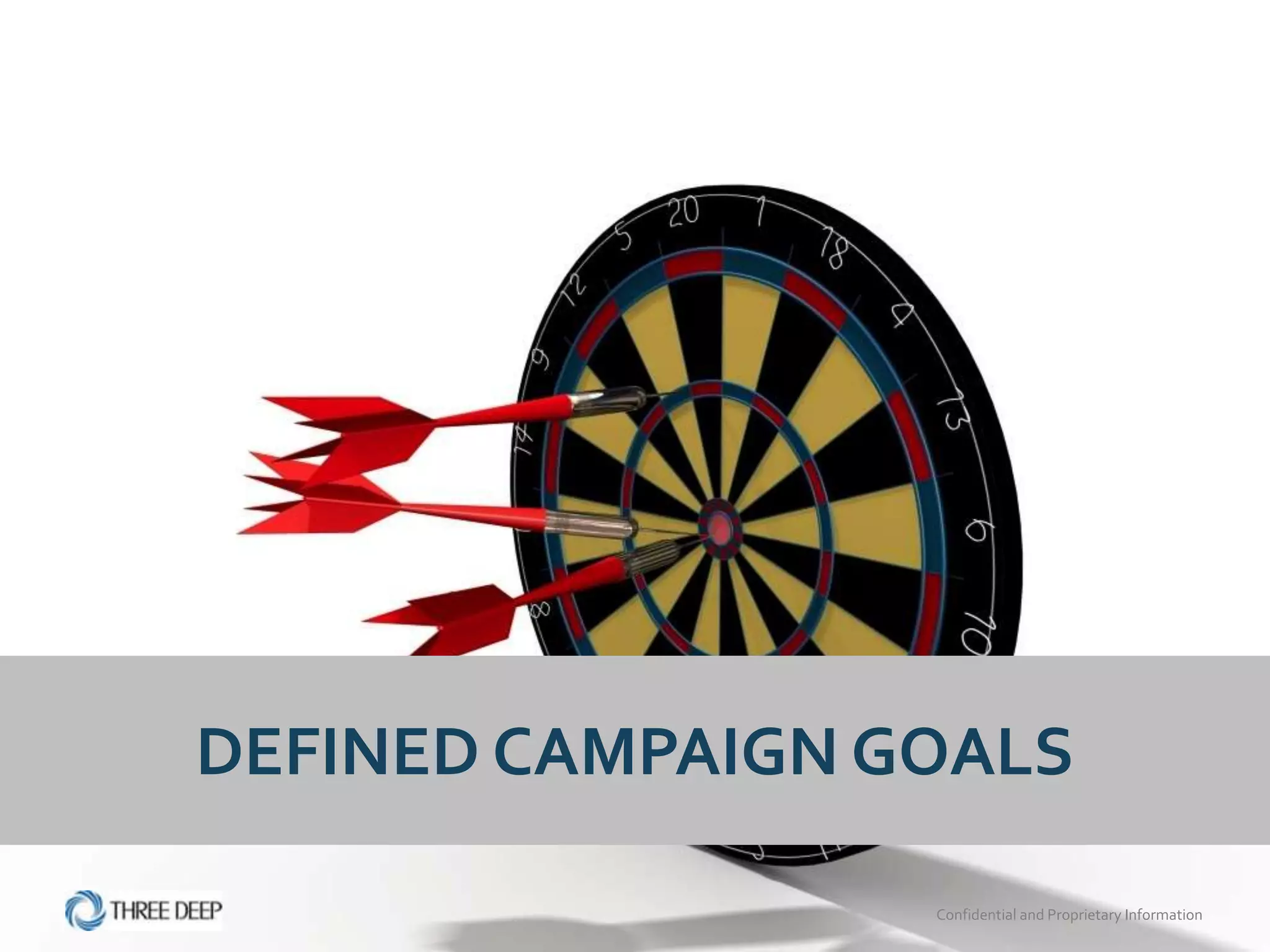 DEFINED CAMPAIGN GOALS

                  Confidential and Proprietary Information
 