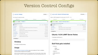Version Control Configs
 