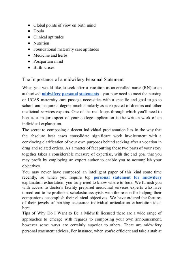 midwife personal statement what is this and how to write personal statement midwifery