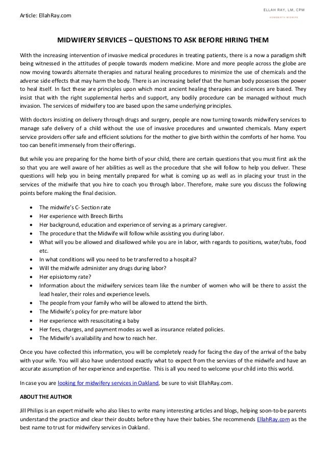 Midwifery Services – Questions To Ask Before Hiring Them Midwifery Services – Questions To Ask Before Hiring Them