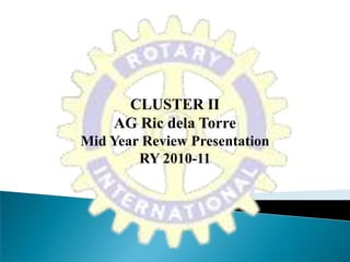 CLUSTER II AG Ric dela Torre Mid Year Review Presentation RY 2010-11 