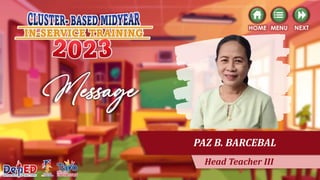 PAZ B. BARCEBAL
Head Teacher III
 
