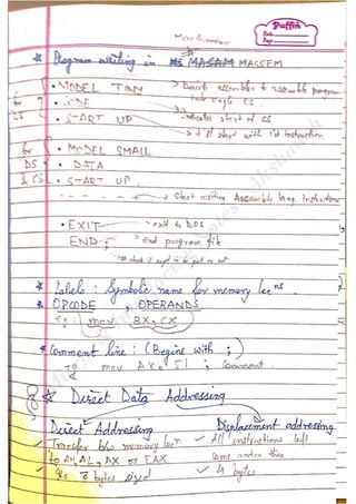 Microprocessor and Interfacing Notes | PDF