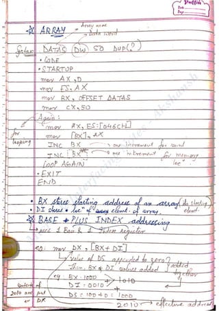 Interfacing Notes Microprocessor and Interfacing Notes | PDF