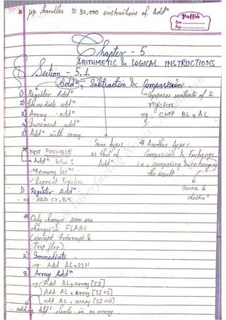 Microprocessor and Interfacing Notes | PDF