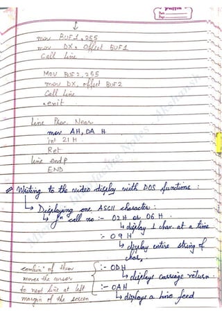 Interfacing Notes Microprocessor and Interfacing Notes | PDF