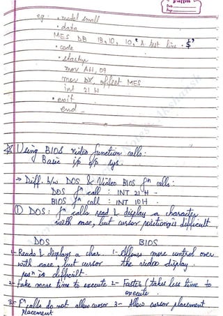 Microprocessor and Interfacing Notes | PDF