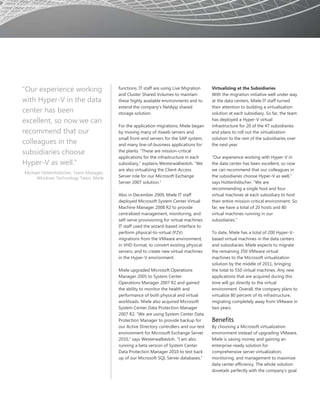 Hyper-V improves appliance manufacturer’s productivity